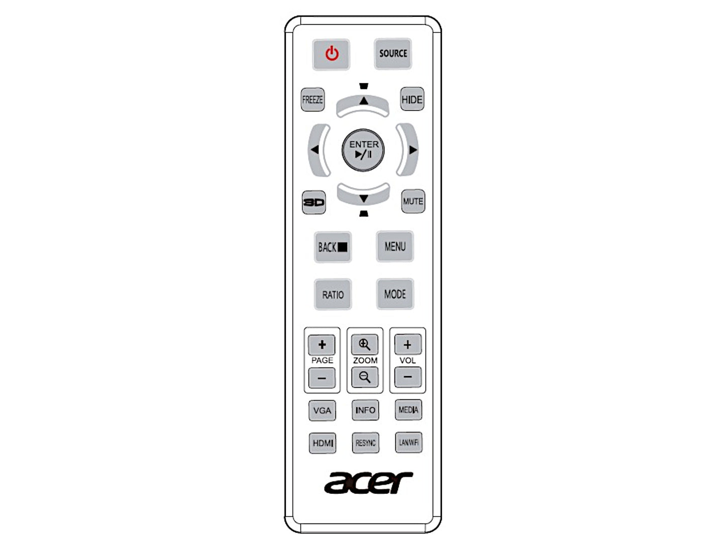 ACER MC.JRD11.007, MCJRD11007 Original Fernbedienung - Bild 1