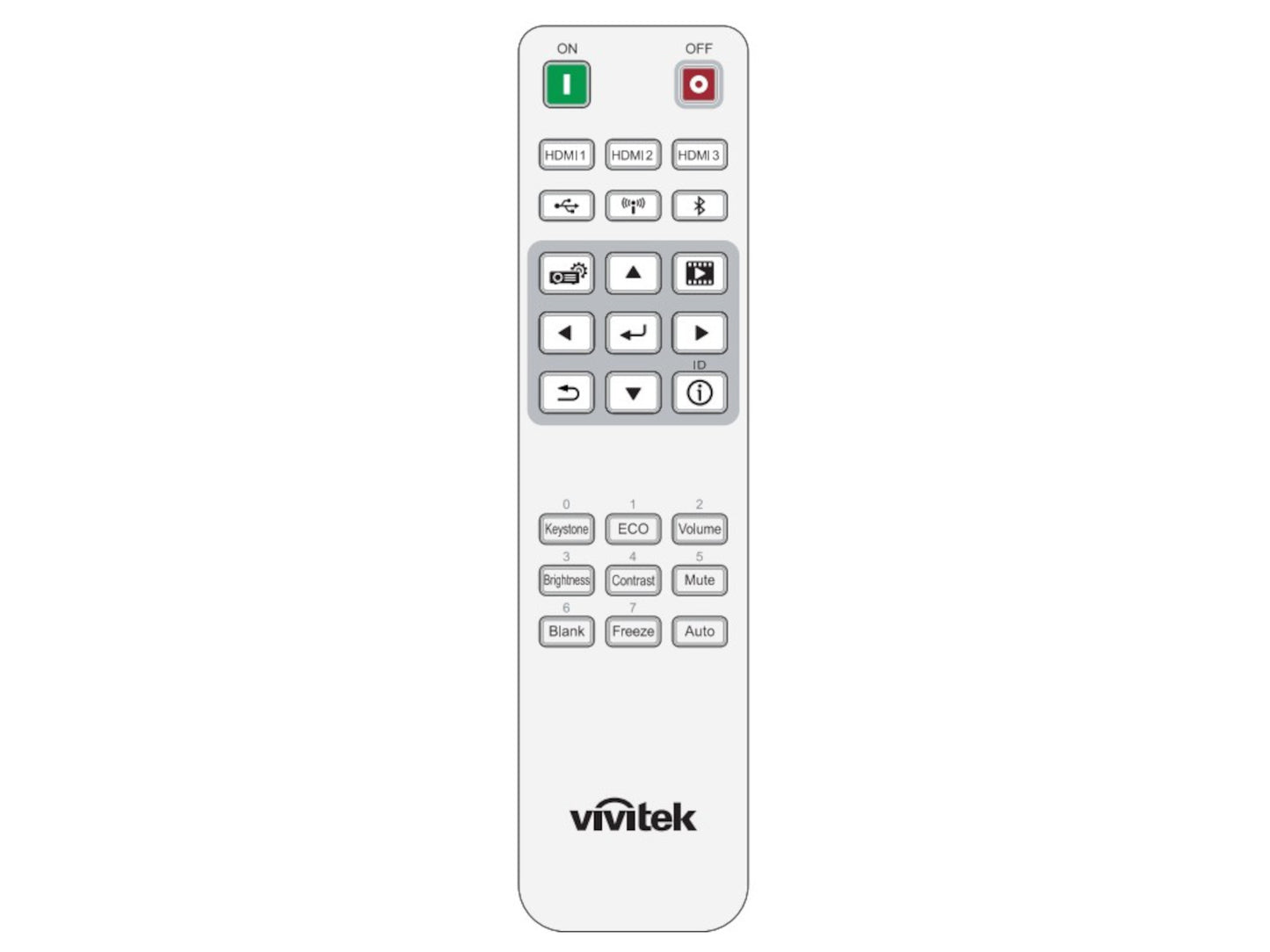 VIVITEK Fernbedienung XX5040020700, 5042194401 original - Bild 1