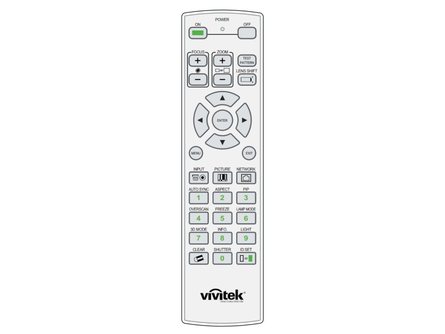 VIVITEK 5041844600, 5041824900 Original Fernbedienung - Bild 1
