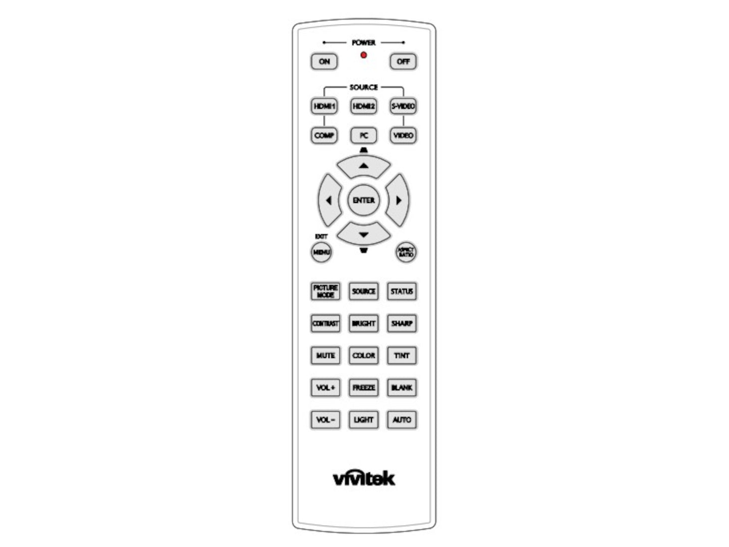 VIVITEK 5041824500 Original Fernbedienung - Bild 1
