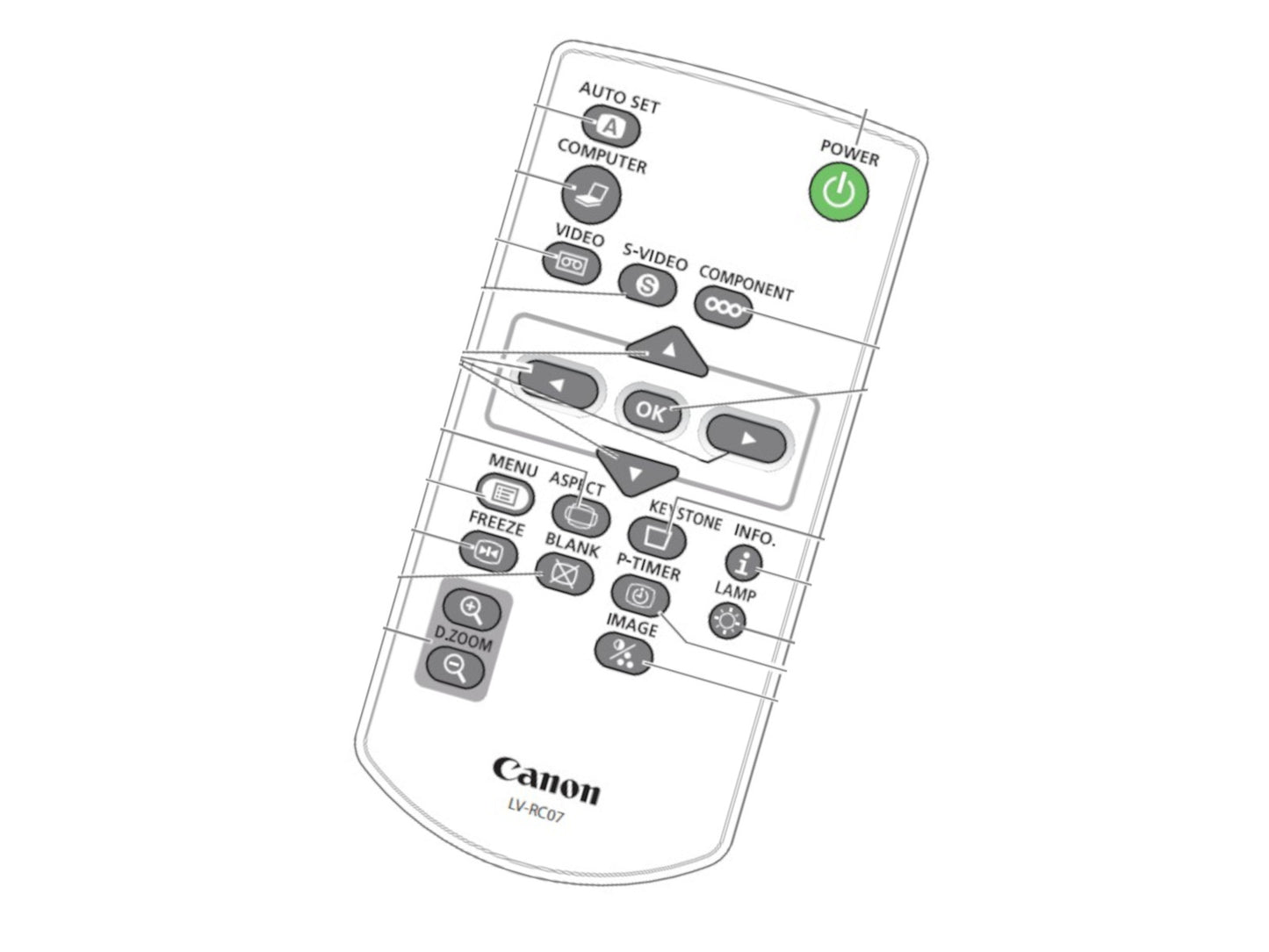 CANON Fernbedienung LV-RC07, 6840B001 original - Bild 1