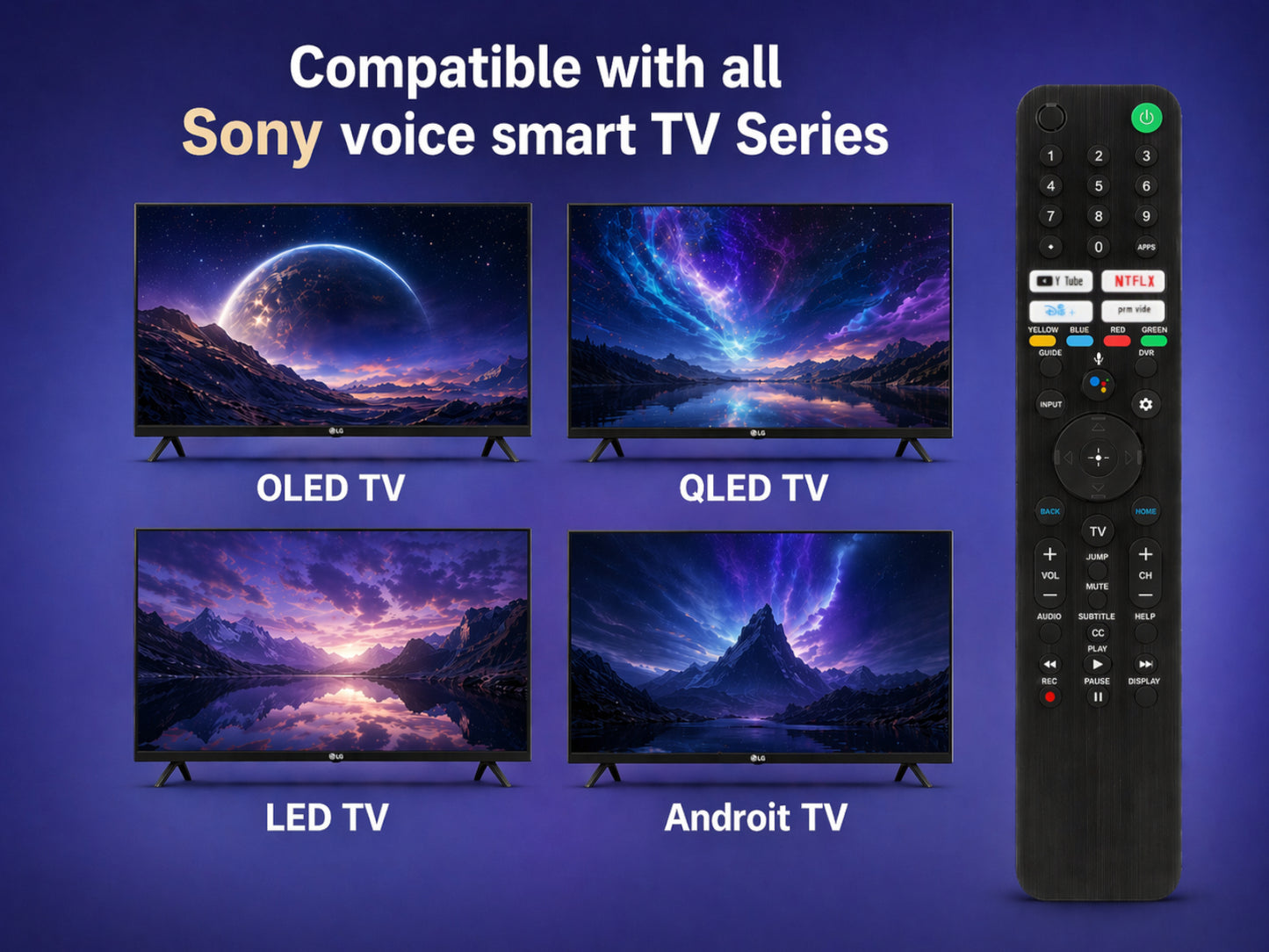 Universal Sprach Fernbedienung für alle SONY Smart TV mit Sprachsteuerung – Bild 5