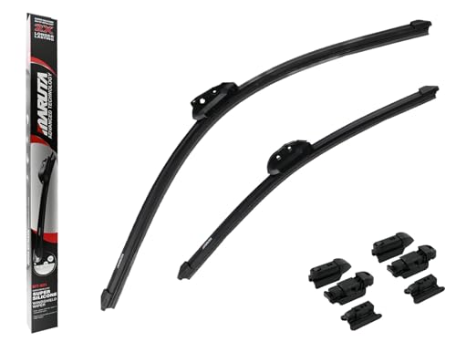MARUTA Lotus Perl-Effekt Scheibenwischer SET 550mm / 450mm - universal - vorne, Aero-dynamik optimierte Wischerblätter aus exklusiver Silikon / Gummimischung (made in Japan) - Bild 10