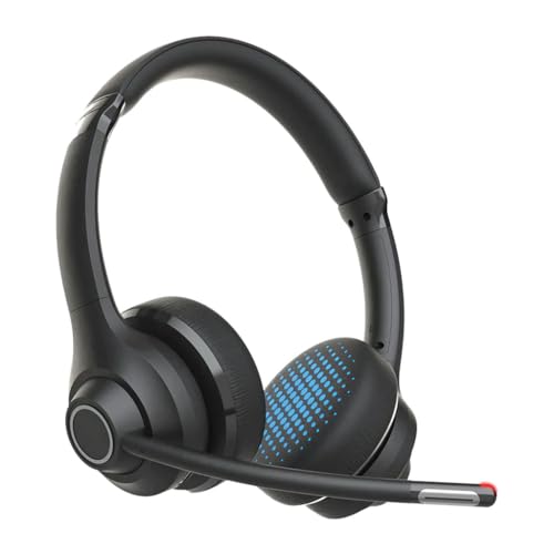 SonidoLab Vibe Wireless On-Ear Headset mit Mikrofon – 45+ h Akku, Bluetooth & Kabel, Multipoint-Headset für PC, Laptop, Gaming & Homeoffice - Bild 6