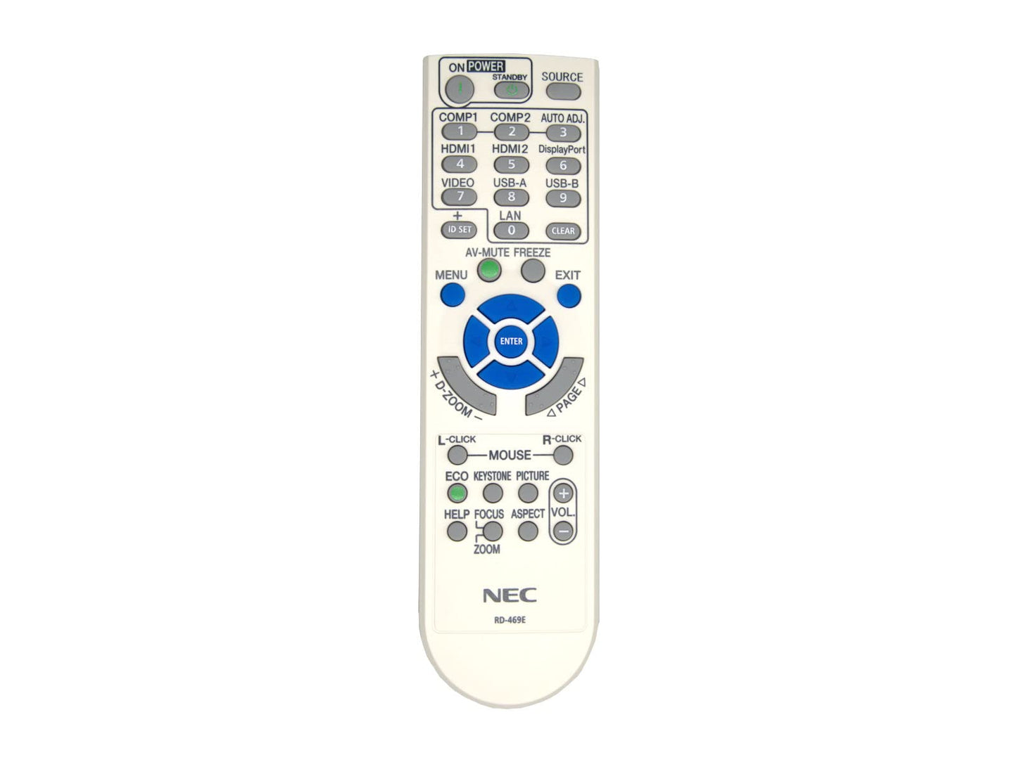 Original NEC Ersatz Fernbedienung RD-469E, 7N901053, RMT-PJ36, 7N901051. Ersetzt auch NEC RD-448E, 7N900921, RMT-PJ31, RD-443E, 7N900881, RD-450C - Bild 6