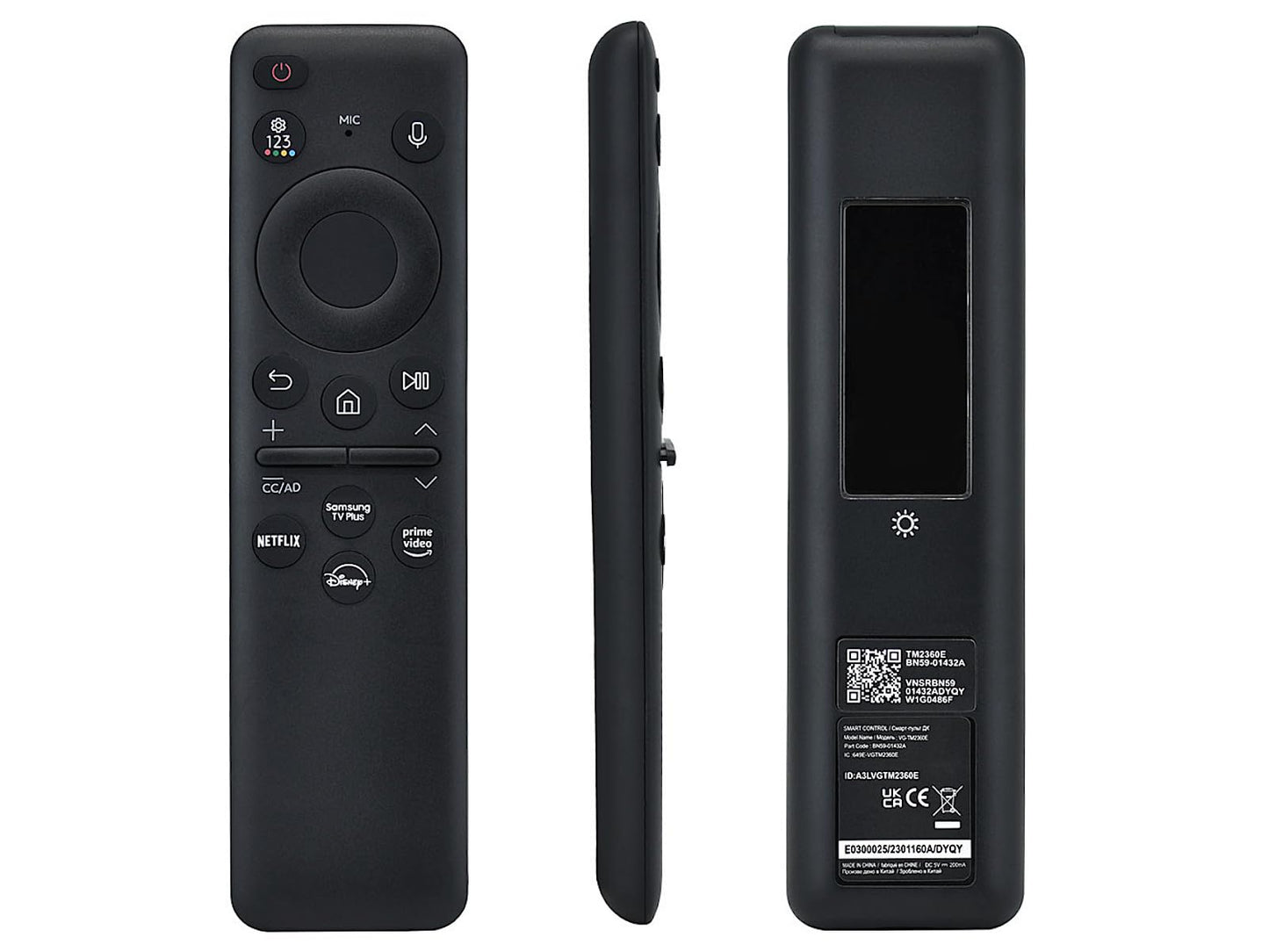 azurano Fernbedienung für SAMSUNG BN59-01432D, BN59-01432A, TM2360E, SOLAR, USB-C, VOICE - Sprachfernbedienung - Bild 8