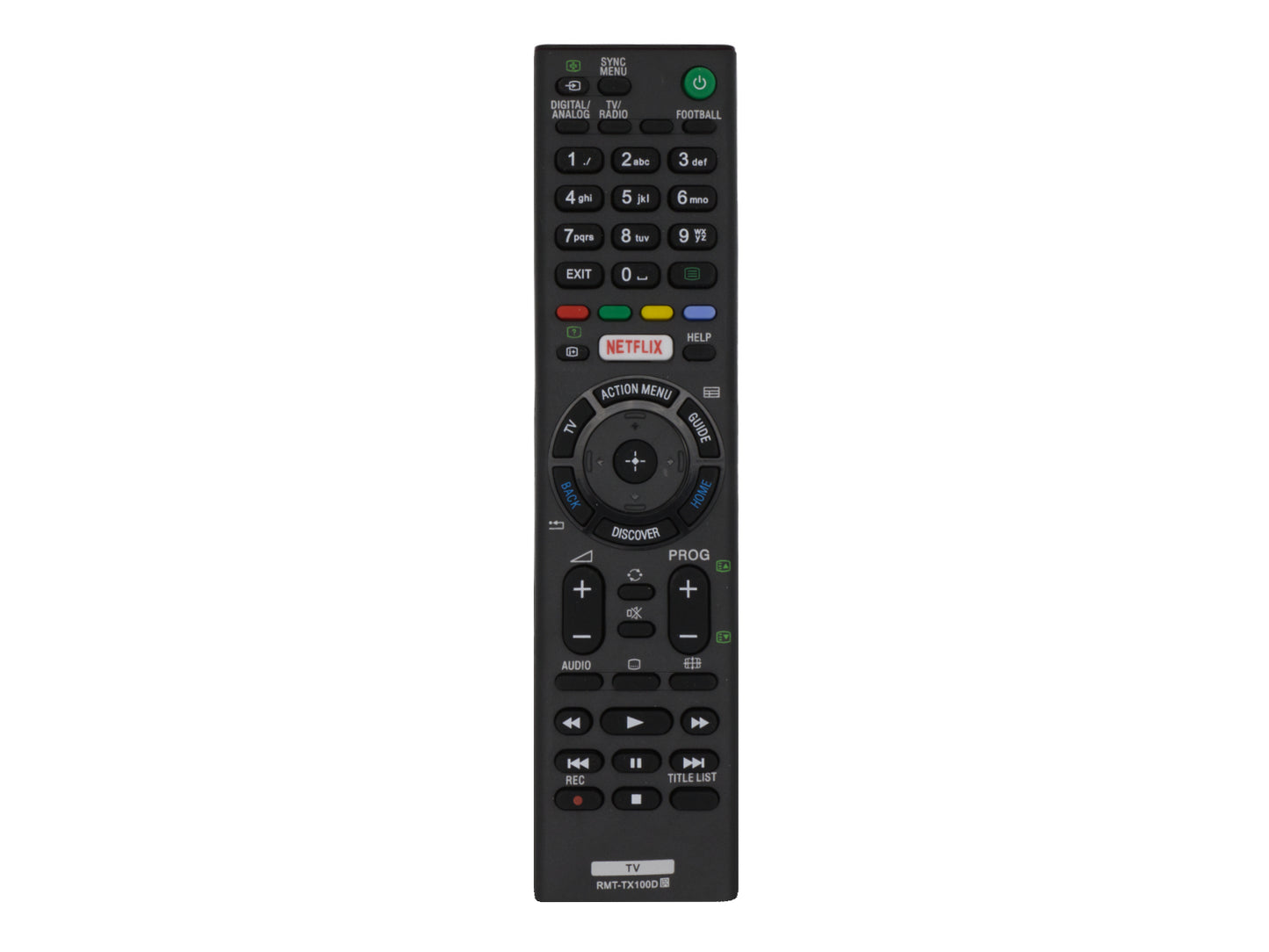 azurano Fernbedienung RMT-TX100D 149296311 für SONY Bravia LED Smart TV, Netflix Taste - Bild 1