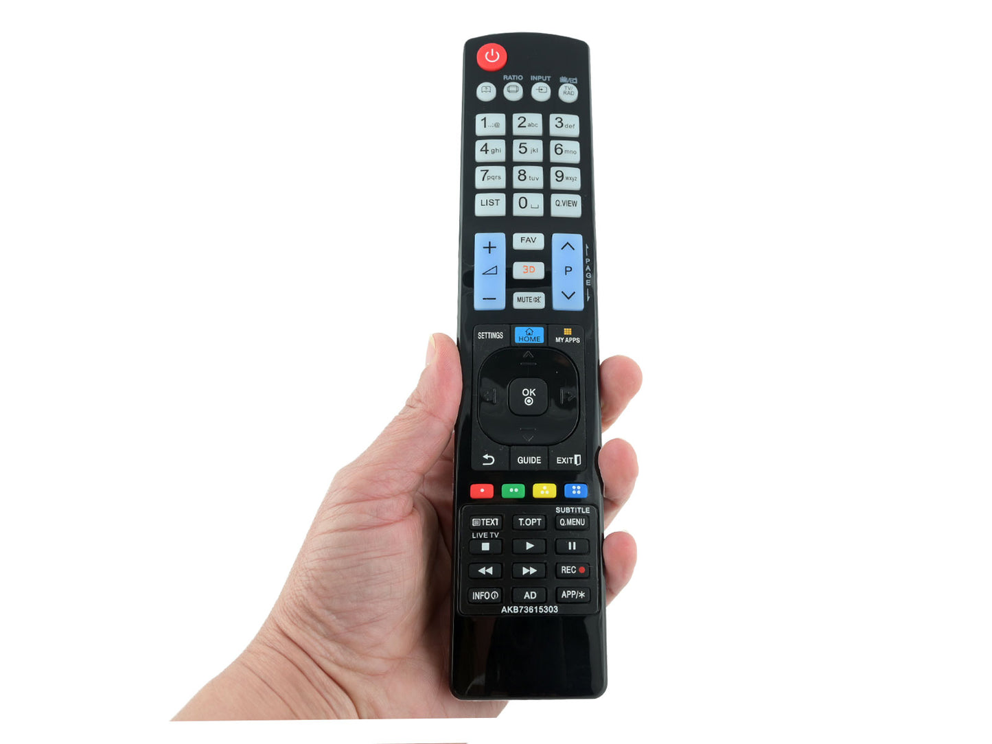 azurano Fernbedienung AKB73615303 für LG Smart TV - Ersetzt auch AKB73615302 AKB73615361 AKB73615362 AKB69680403 AKB72914046 AKB73615397 - mit Direkttasten für 3D-Modus & MyApps - Bild 2