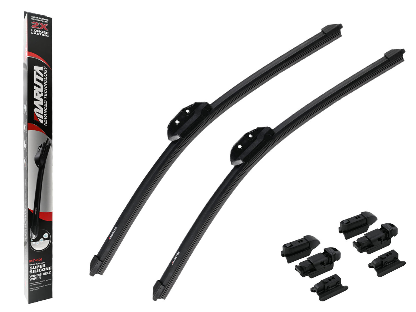 MARUTA Lotus Perl-Effekt Scheibenwischer SET 475mm / 475mm - universal - vorne, Aero-dynamik optimierte Wischerblätter aus exklusiver Silikon / Gummimischung (made in Japan) - Bild 1