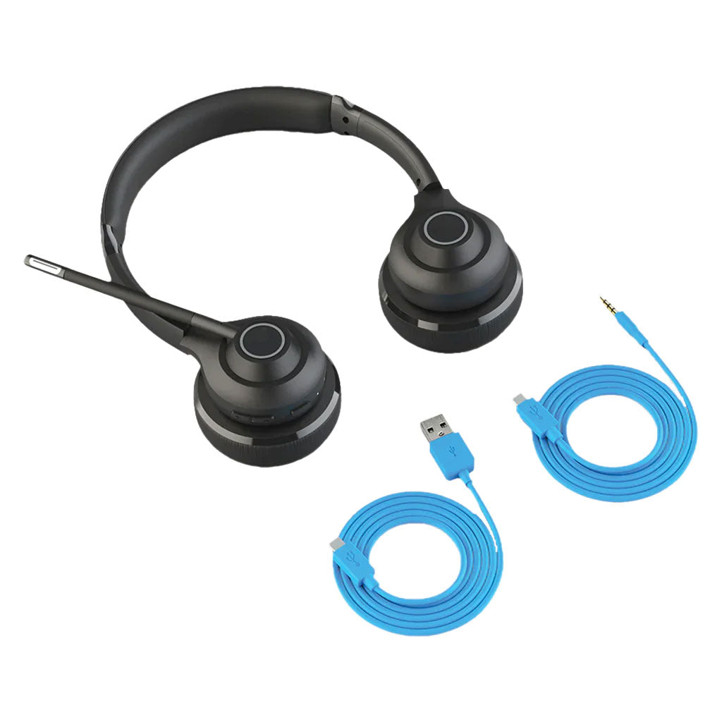SonidoLab Vibe Wireless On-Ear Headset mit Mikrofon – 45+ h Akku, Bluetooth & Kabel, Multipoint-Headset für PC, Laptop, Gaming & Homeoffice - Bild 3