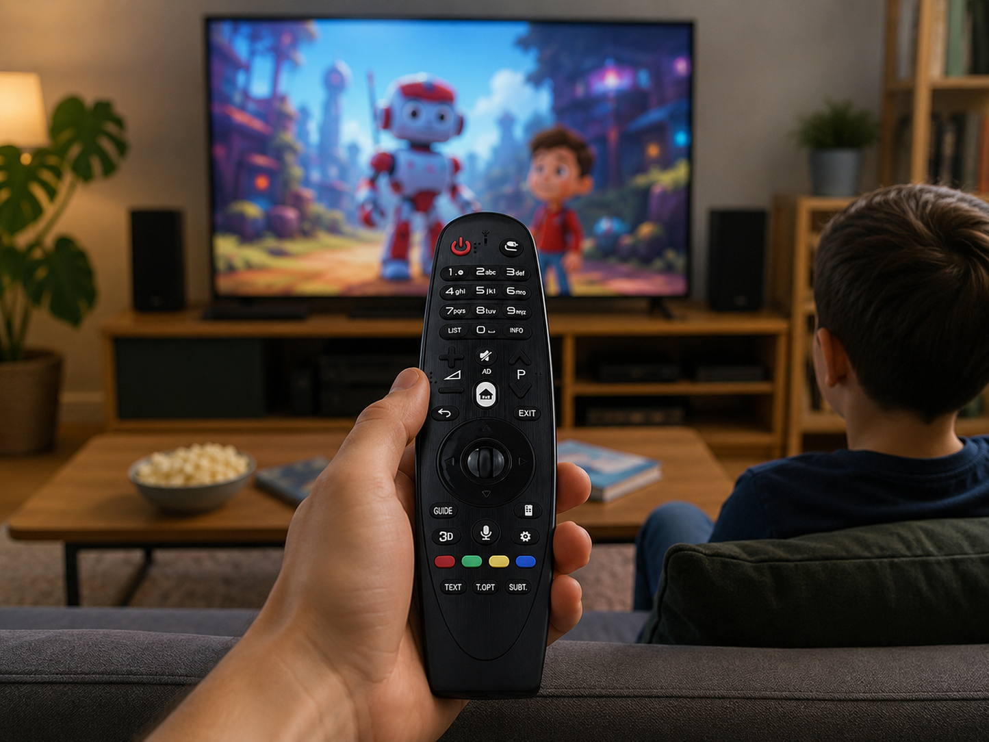 azurano Fernbedienung Magic Remote AN-MR600, AKB74495301, AKB74495302 für 2015 LG Smart TV mit Sprachsteuerung, Mausfunktion – Bild 2