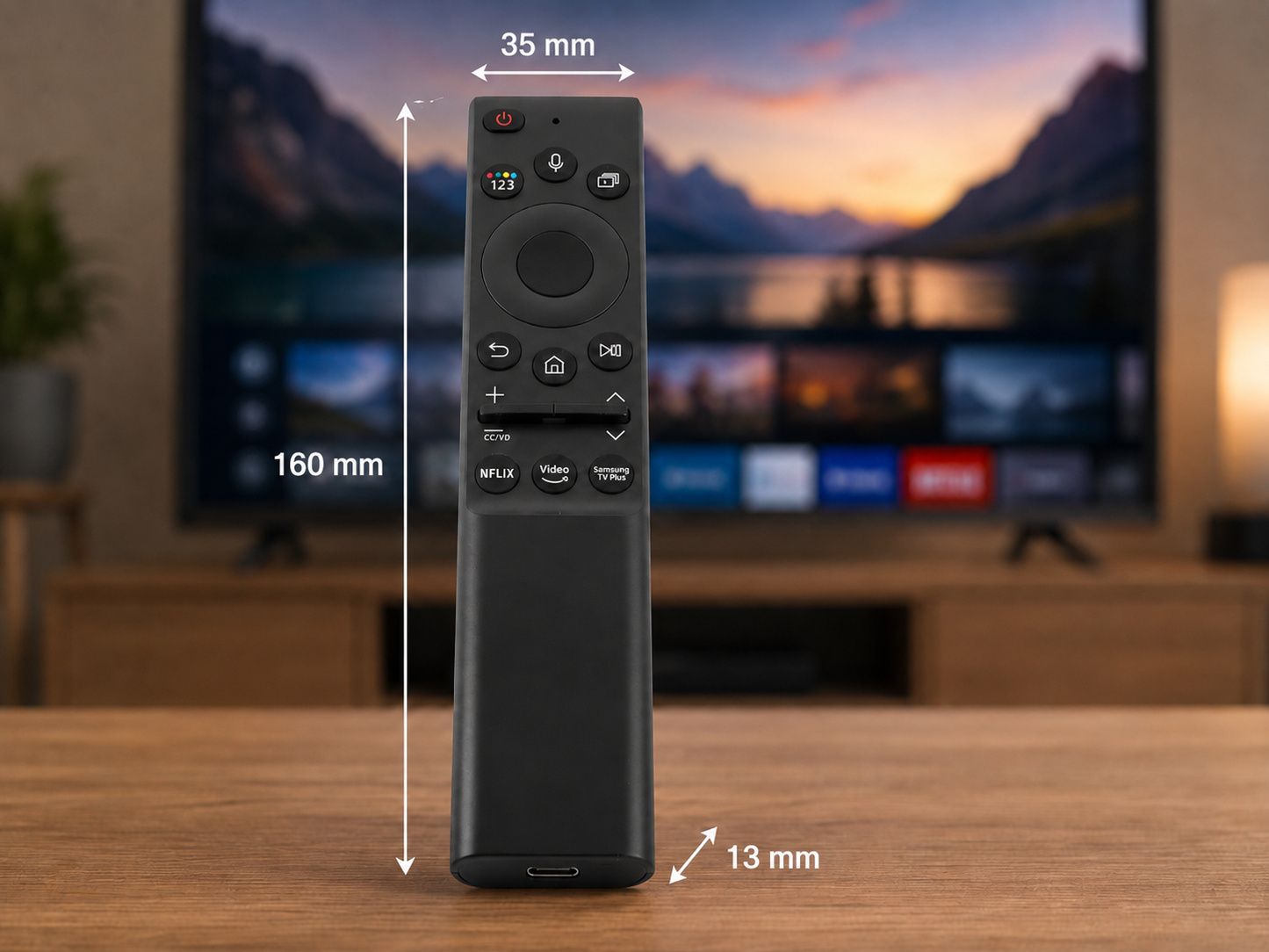 azurano Ersatz Fernbedienung für Samsung BN59-01357B TM2180E & BN59-01357A mit USB-C, Solar & Sprachsteuerung, kompatibel mit The Frame, Neo QLED, Crystal UHD 2021-2023 Smart TV - SUB BN59-01358B! – Bild 3