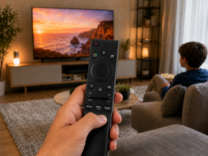 azurano Ersatz Fernbedienung für Samsung BN59-01357B TM2180E & BN59-01357A mit USB-C, Solar & Sprachsteuerung, kompatibel mit The Frame, Neo QLED, Crystal UHD 2021-2023 Smart TV - SUB BN59-01358B! – Bild 2