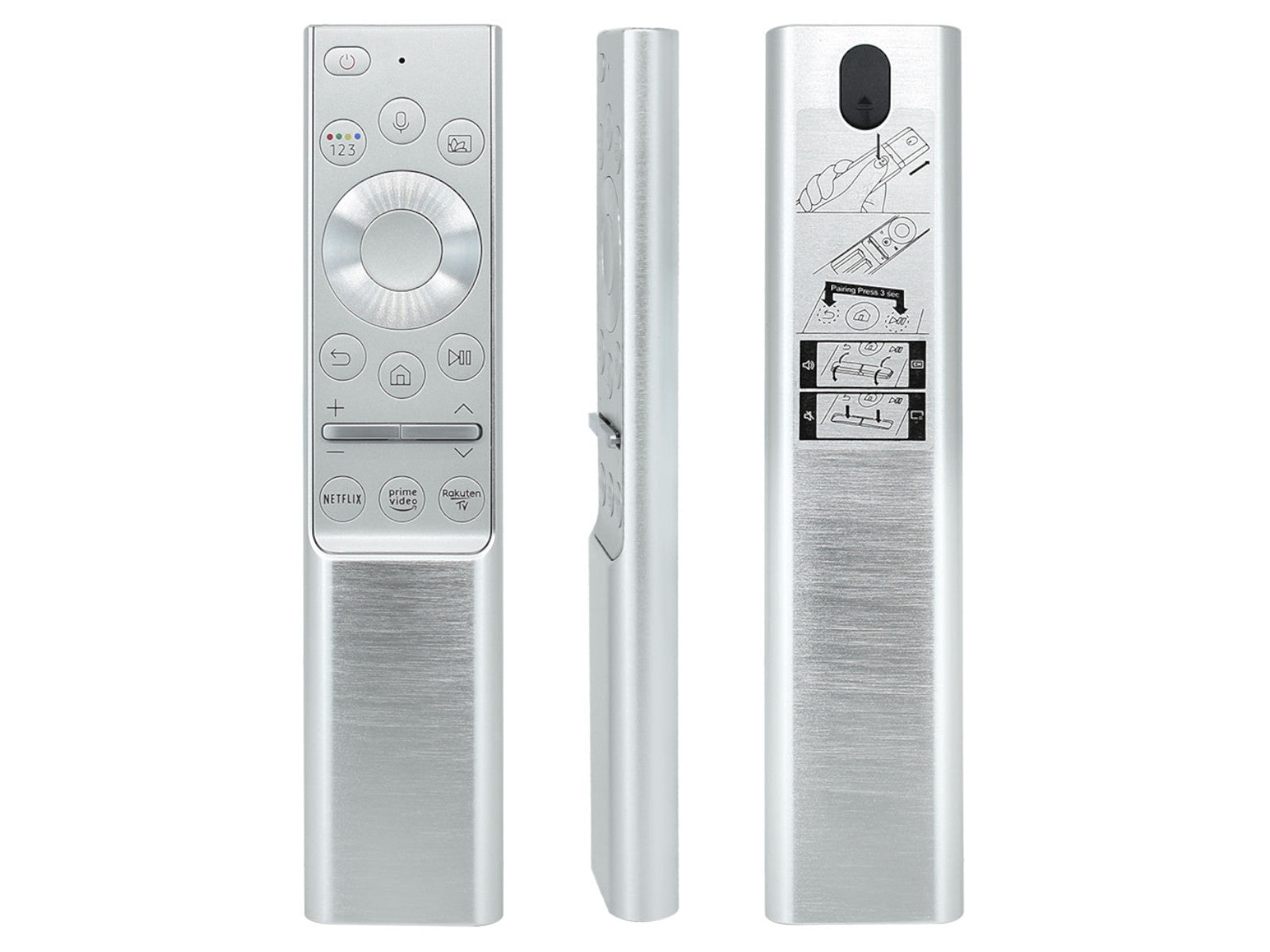 azurano Fernbedienung für SAMSUNG BN59-01311B, BN59-01327B, BN59-01328A, BN59-01346B, TM1990C, RMCRMT1AP1, Sprachfernbedienung mit Metall Gehäuse für QE GQ 4K QLED Series - Bild 4