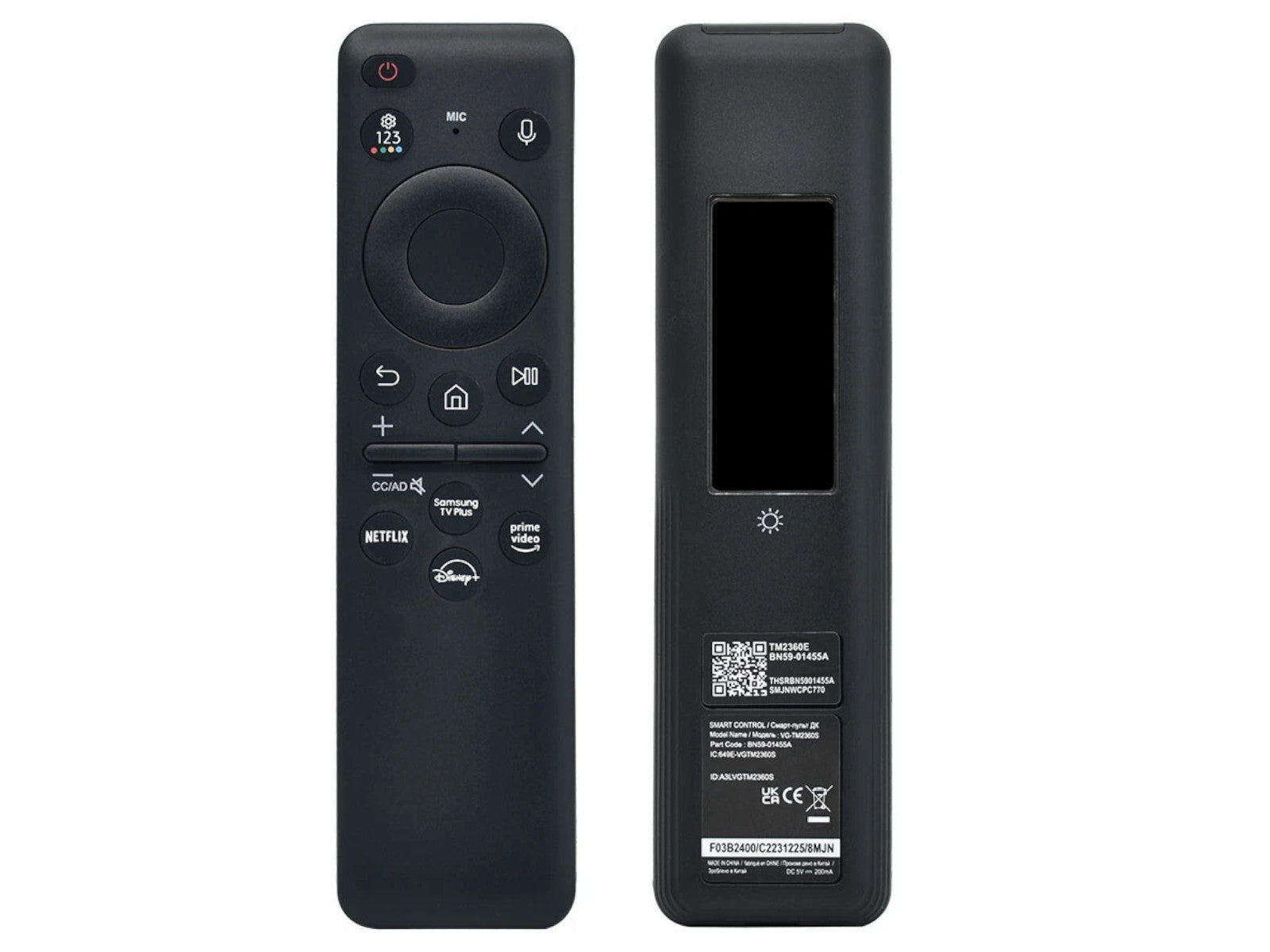 azurano SOLAR / USB-C Fernbedienung für SAMSUNG BN59-01455E, BN59-01455A, BN59-01432A, BN59-01432D, BN59-01439A, TM2360E - CU8000 Q60C Q70C QN900C Q80C QN85C QN90C S90C - mit VOICE / Sprachfunktion - Bild 5