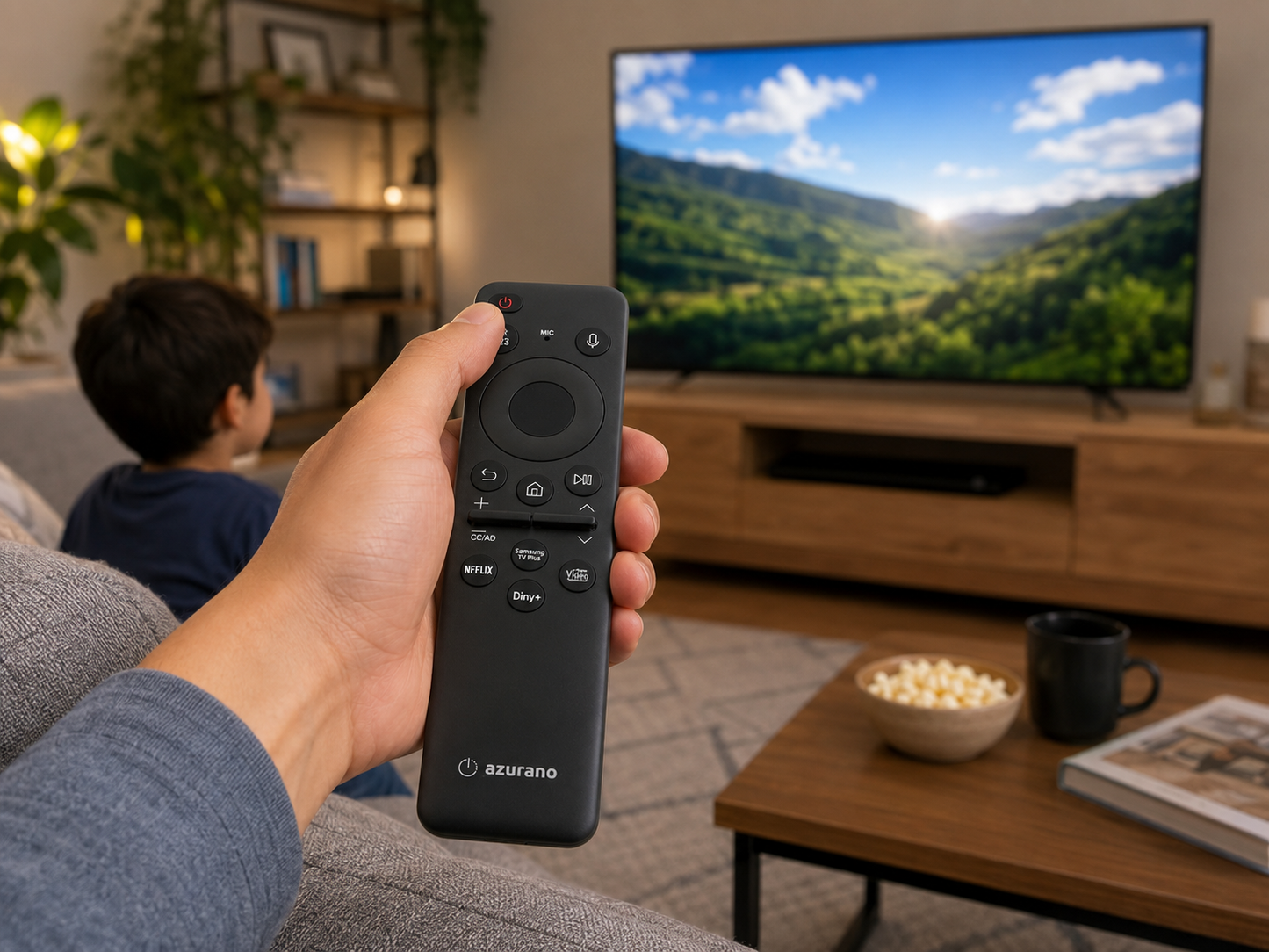 azurano Fernbedienung für SAMSUNG BN59-01432D, BN59-01432A, TM2360E, SOLAR, USB-C, VOICE - Sprachfernbedienung – Bild 2