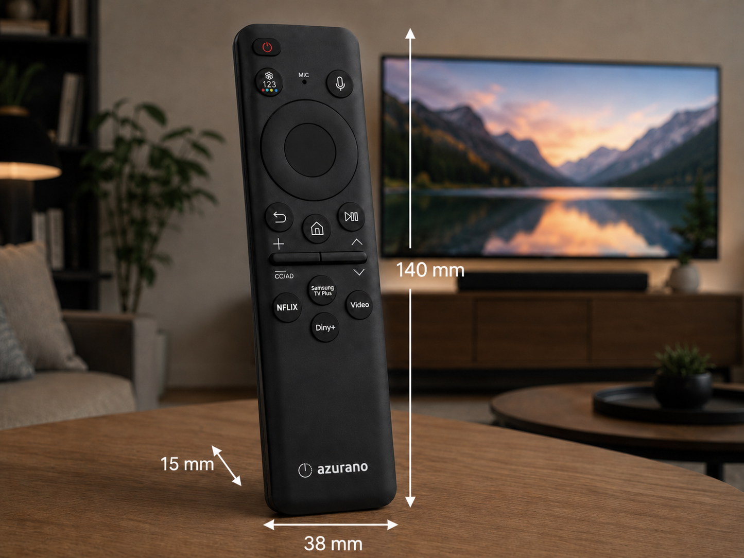 azurano Fernbedienung für SAMSUNG BN59-01432D, BN59-01432A, TM2360E, SOLAR, USB-C, VOICE - Sprachfernbedienung – Bild 3