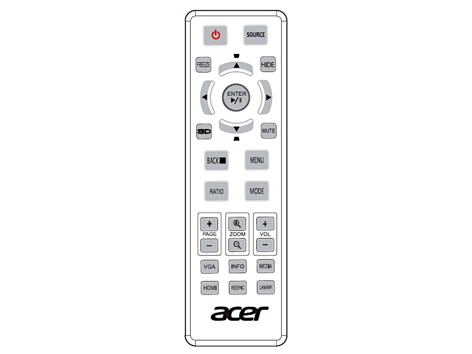 ACER MC.JRD11.007, MCJRD11007 Original Fernbedienung - Bild 1