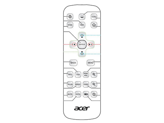ACER Fernbedienung MC.JQD11.001, MCJQD11001, J-25101 original - Bild 1