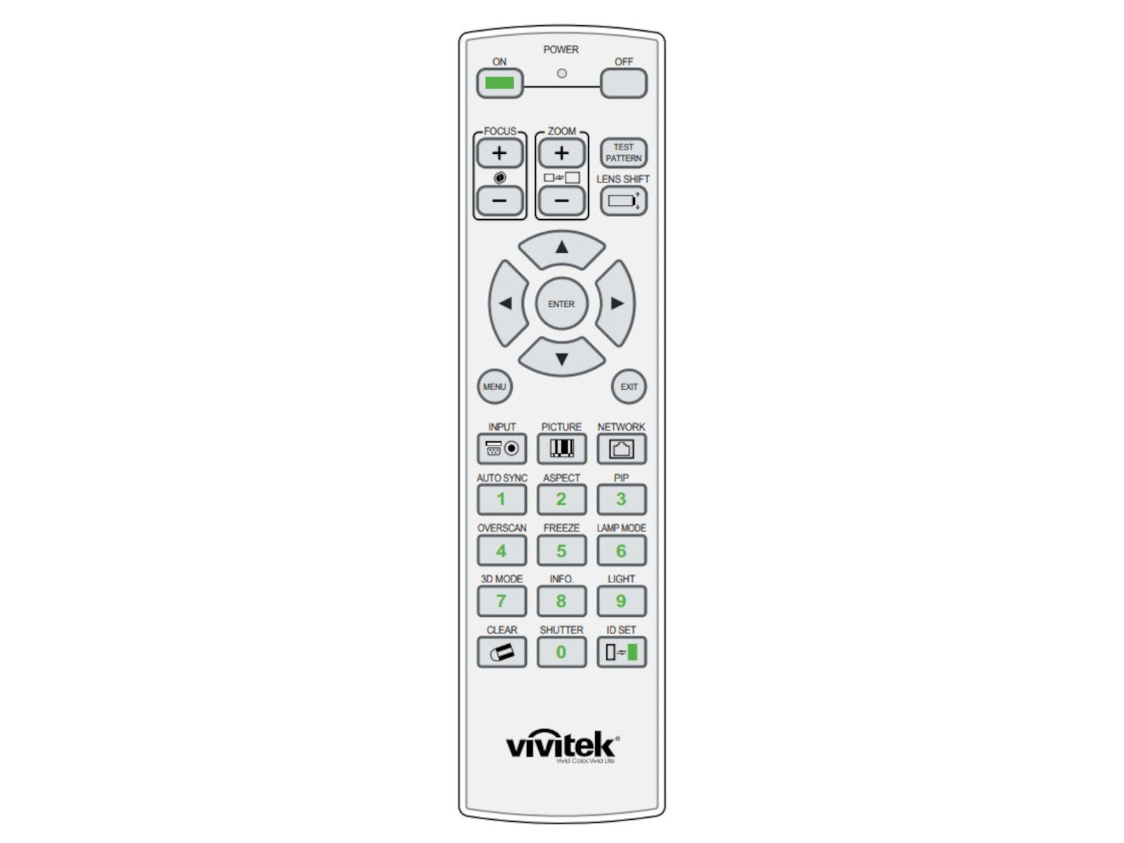 VIVITEK 5041844600, 5041824900 Original Fernbedienung - Bild 1