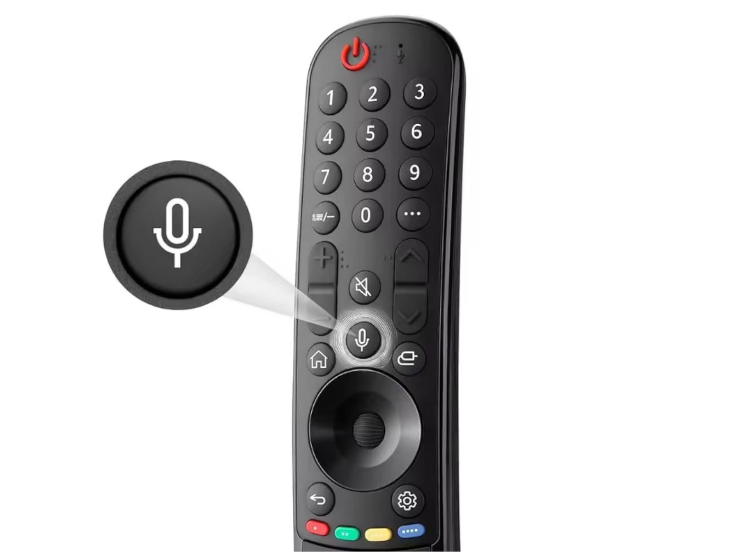 azurano Fernbedienung für LG AN-MR24GA, MR24GA, AKB76045003, Magic Voice Mouse Remote, OLED NanoCell QNED - Bild 3