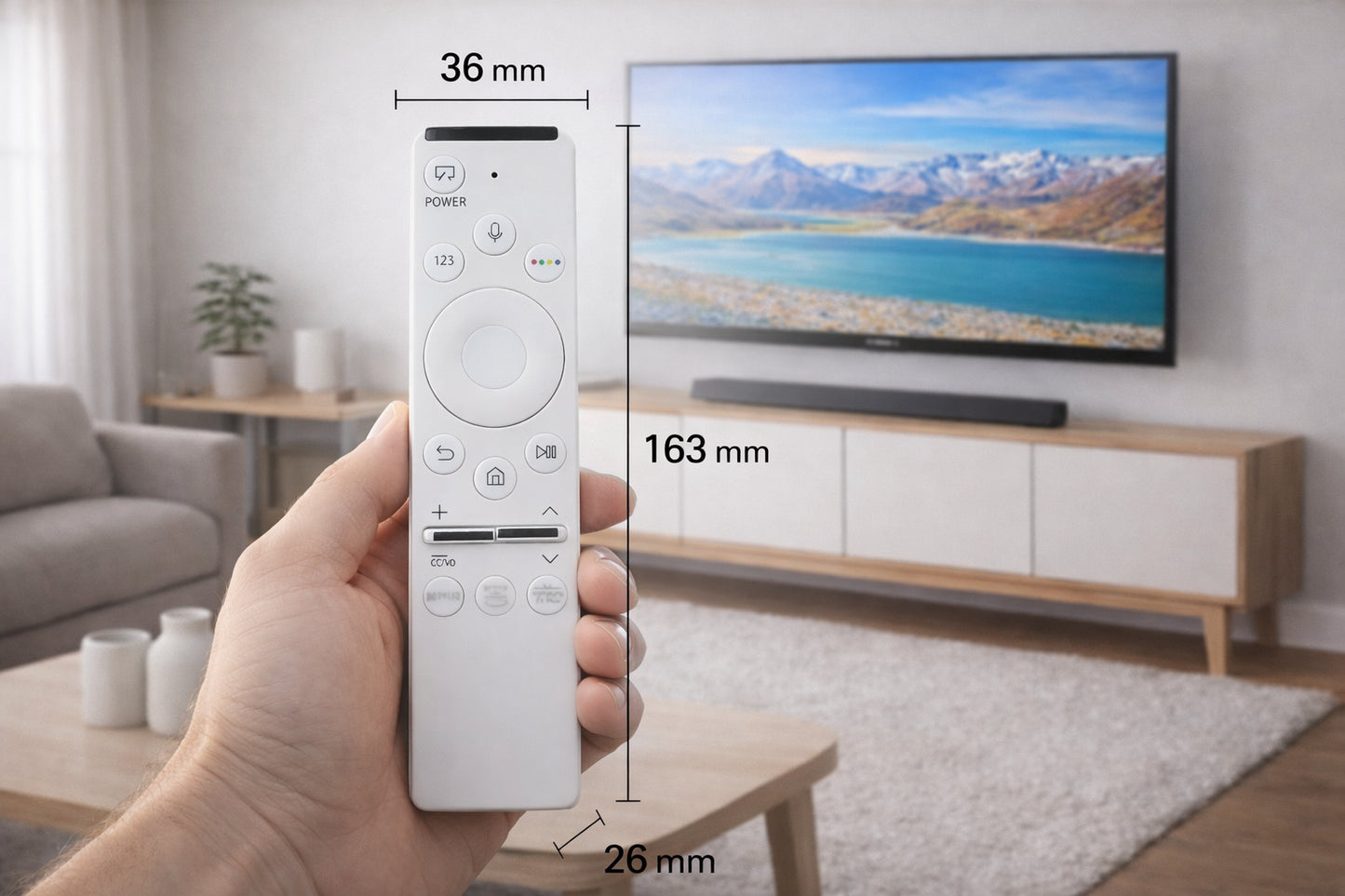 azurano Universal Sprach Fernbedienung weiß für SAMSUNG BN59-01330H, BN59-01330B, BN59-01330J, BN59-01312B, BN59-01312H, BN59-01312R, BN59-01312N, BN59-01309B, BN59-01290A, BN59-01278A - Bild 4