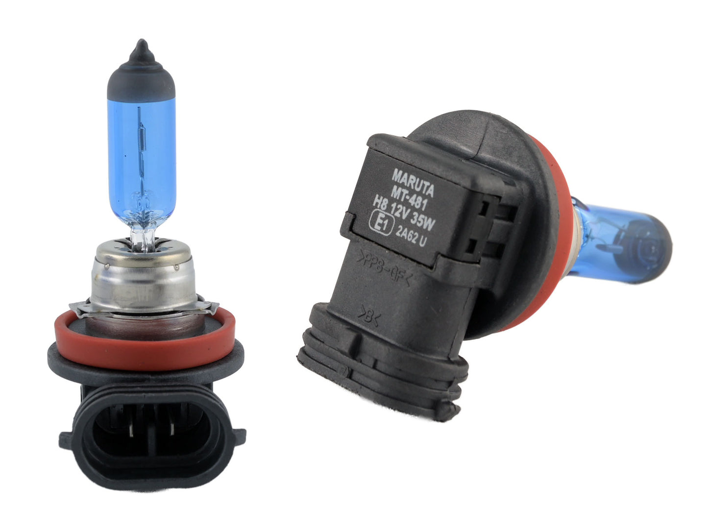 MARUTA SUPER WHITE H8 35W Halogenlampe für Nebelscheinwerfer, Tagfahrlicht, 5500K Xenon-Effekt, langlebige hochwertige Xenon-Gas Quarzglas Birne, ECE Prüfzeichen - Bild 5