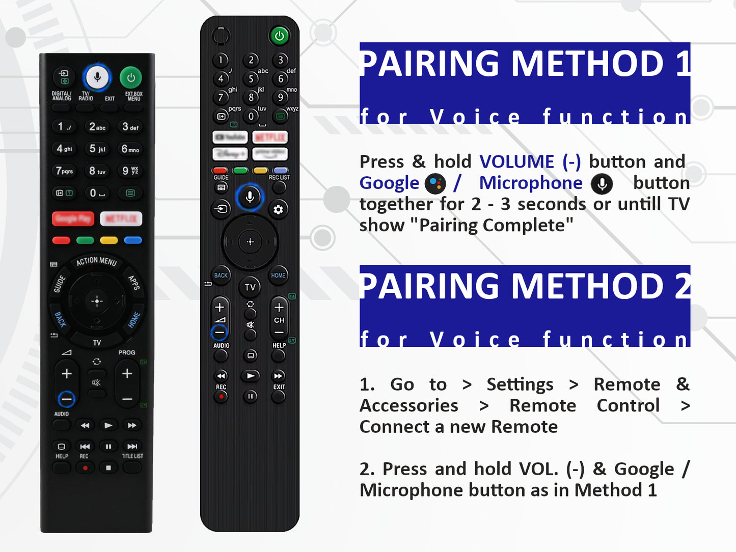 azurano Fernbedienung für SONY RMF-TX621E, 100994912, SUB RMF-TX611E, 100994911, VOICE & backlight - Bild 8