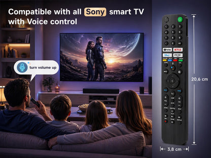 azurano Fernbedienung für SONY RMF-TX, Voice Remote - Universal for all SONY OLED QLED LED 8K 4K Bravia smart TV - Bild 4