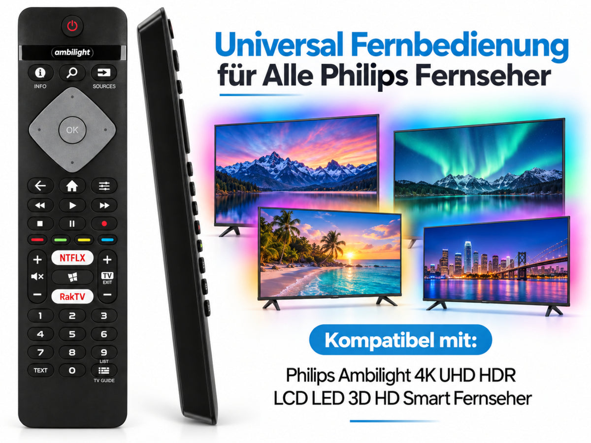 azurano Fernbedienung für PHILIPS Ambilight Smart TV – Bild 2