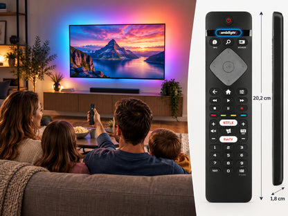 azurano Fernbedienung für PHILIPS Ambilight Smart TV – Bild 3
