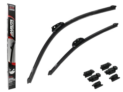 MARUTA Lotus Perl-Effekt Scheibenwischer SET 550mm / 450mm - universal - vorne, Aero-dynamik optimierte Wischerblätter aus exklusiver Silikon / Gummimischung (made in Japan) - Bild 10