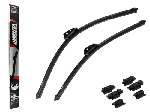MARUTA Lotus Perl-Effekt Scheibenwischer SET 600 mm / 525 mm (600mm/530mm) - universal - vorne, Aero-dynamik optimierte Wischerblätter aus exklusiver Silikon / Gummimischung (made in Japan) - Bild 10