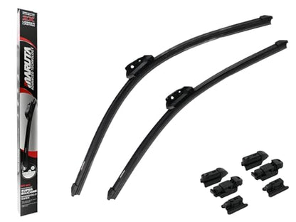 MARUTA Lotus Perl-Effekt Scheibenwischer SET 600 mm / 525 mm (600mm/530mm) - universal - vorne, Aero-dynamik optimierte Wischerblätter aus exklusiver Silikon / Gummimischung (made in Japan) - Bild 10