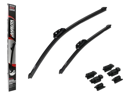 MARUTA Lotus Perl-Effekt Scheibenwischer SET 525mm / 375mm (530mm/380mm) - universal - vorne, Aero-dynamik optimierte Wischerblätter aus exklusiver Silikon / Gummimischung (made in Japan) - Bild 10