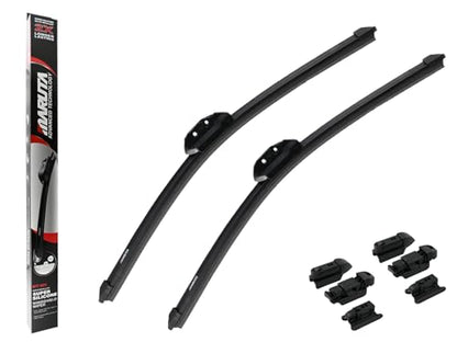 MARUTA Lotus Perl-Effekt Scheibenwischer SET 475mm / 475mm - universal - vorne, Aero-dynamik optimierte Wischerblätter aus exklusiver Silikon / Gummimischung (made in Japan) - Bild 10