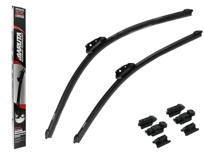 MARUTA Lotus Perl-Effekt Scheibenwischer SET 550 mm / 525 mm (550mm / 530mm) - universal - vorne, Aero-dynamik optimierte Wischerblätter aus exklusiver Silikon / Gummimischung (made in Japan) - Bild 10
