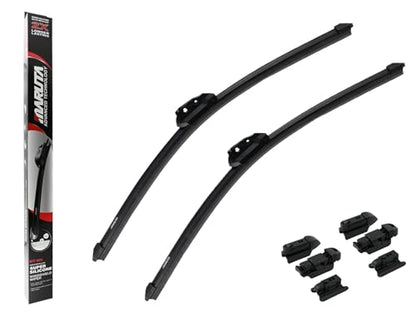 MARUTA Lotus Perl-Effekt Scheibenwischer SET 525mm/525mm (530mm/530mm) - universal - vorne, Aero-dynamik optimierte Wischerblätter aus exklusiver Silikon / Gummimischung (made in Japan) - Bild 10