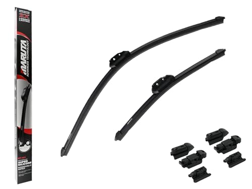 MARUTA Lotus Perl-Effekt Scheibenwischer SET 650 mm / 375 mm (650mm/380mm) - universal - vorne, Aero-dynamik optimierte Wischerblätter aus exklusiver Silikon / Gummimischung (made in Japan) - Bild 10