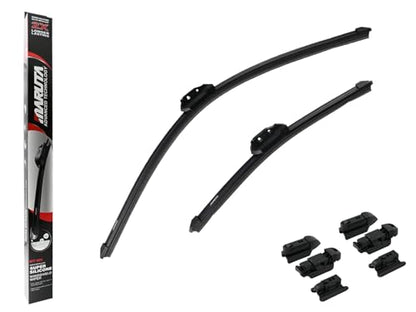 MARUTA Lotus Perl-Effekt Scheibenwischer SET 650 mm / 375 mm (650mm/380mm) - universal - vorne, Aero-dynamik optimierte Wischerblätter aus exklusiver Silikon / Gummimischung (made in Japan) - Bild 10