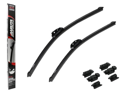 MARUTA Lotus Perl-Effekt Scheibenwischer SET 525mm / 475mm (530mm/475mm) - universal - vorne, Aero-dynamik optimierte Wischerblätter aus exklusiver Silikon / Gummimischung (made in Japan) - Bild 10