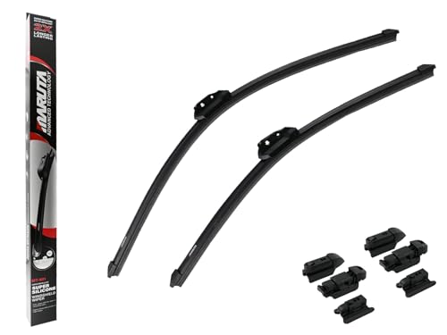 MARUTA Lotus Perl-Effekt Scheibenwischer SET 650 mm / 525mm (650mm/530mm) - universal - vorne, Aero-dynamik optimierte Wischerblätter aus exklusiver Silikon / Gummimischung (made in Japan) - Bild 10