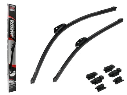 MARUTA Lotus Perl-Effekt Scheibenwischer SET 600 mm / 475 mm (600mm/480mm) - universal - vorne, Aero-dynamik optimierte Wischerblätter aus exklusiver Silikon / Gummimischung (made in Japan) - Bild 10