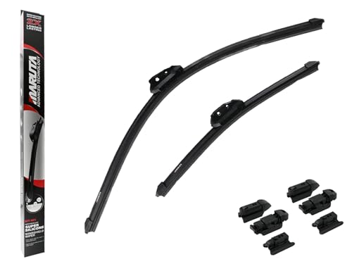 MARUTA Lotus Perl-Effekt Scheibenwischer SET 600 mm / 375 mm (600mm/380mm) - universal - vorne, Aero-dynamik optimierte Wischerblätter aus exklusiver Silikon / Gummimischung (made in Japan) - Bild 10