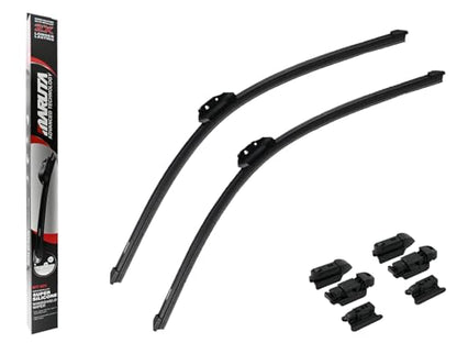 MARUTA Lotus Perl-Effekt Scheibenwischer SET 650 mm / 650 mm - universal - vorne, Aero-dynamik optimierte Wischerblätter aus exklusiver Silikon / Gummimischung (made in Japan) - Bild 10