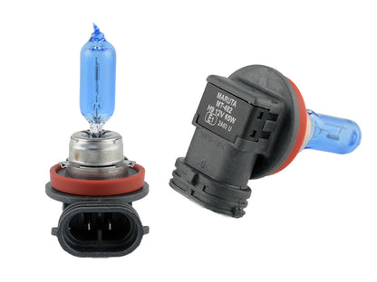MARUTA SUPER WHITE H9 12V 65W 5500K Xenon-Effekt Halogenlampe - designed in Japan - für Scheinwerfer, Fern-, Nebel-, Tagfahrlicht, langlebige hochwertige Xenon-Gas Quarzglas Birne, ECE Prüfzeichen - Bild 5