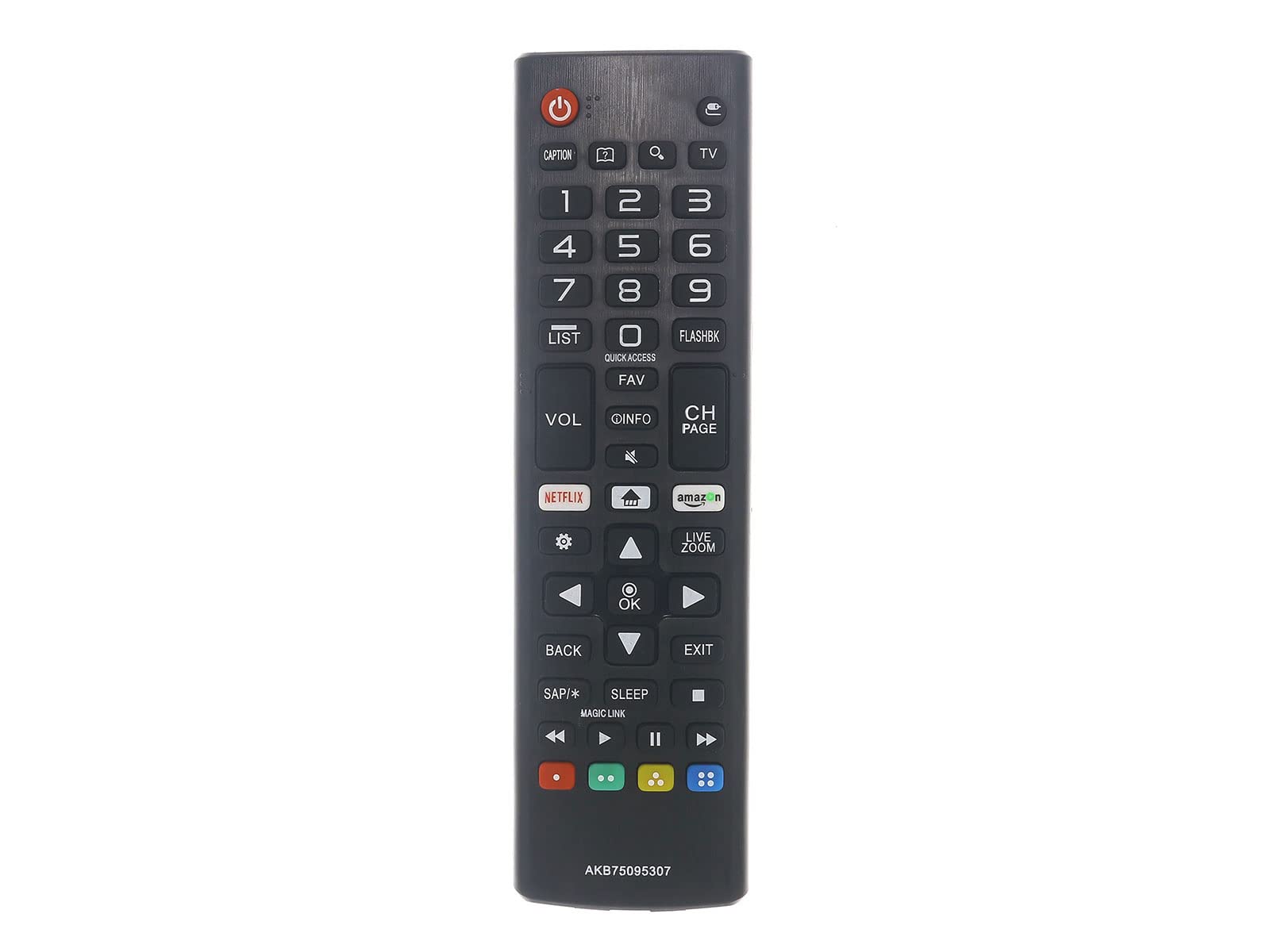 azurano Fernbedienung für LG AKB75095307, AGF76631064 für LG LED Smart TV - Direkttasten für Netflix & amazon video - Bild 3