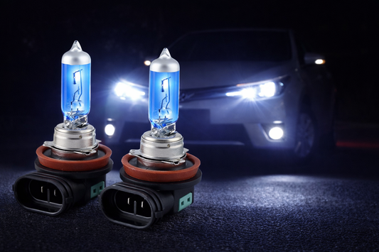 MARUTA SUPER WHITE H11 12V 55W 5500K Xenon-Effekt Halogenlampe - designed in Japan - Scheinwerfer, Nebellicht & Tagfahrlicht, langlebige hochwertige Xenon-Gas Quarzglas Birne, ECE Prüfzeichen - Bild 2