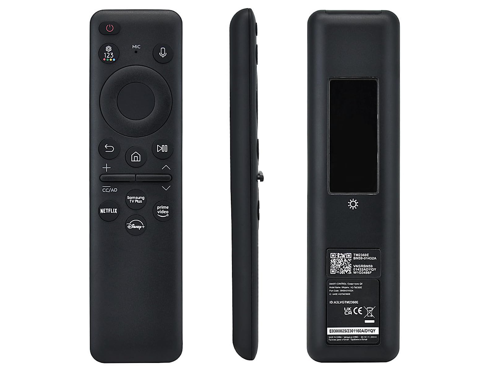 azurano Fernbedienung für SAMSUNG BN59-01432D, BN59-01432A, TM2360E, SOLAR, USB-C, VOICE - Sprachfernbedienung - Bild 8