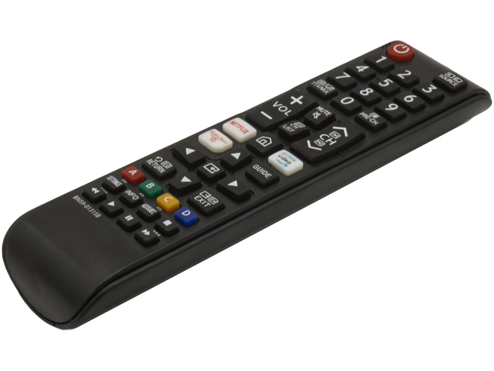 azurano Ersatz für SAMSUNG Fernbedienung BN59-01315B, universal für 2018 - 2022 UE Quantum Crystal QLED UHD 4K Smart TV Serien TU RU Q AU BU LS T UN QN, Direkttasten für Netflix, Prime Video & Rakuten – Bild 4